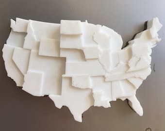 Price of Weed Data Visualization | 3D Printed Map | Infographic Fridge Magnet