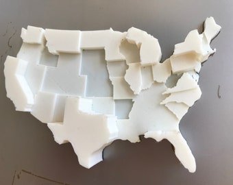 International Airports Data Visualization | 3D Printed Map | Infographic Fridge Magnet