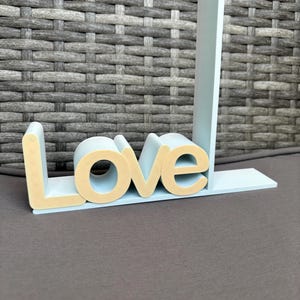 3D bookend LOVE customizable – modern bookshelf decoration – sturdy bookend gift – lettering bookend – decoration for bookworms