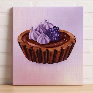 Berry tart Wall Art Print | Sweet Pastry Kitchen Decor | Digital Download Food Illustration | Bakery Printable Artwork