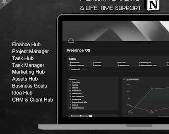 Freelancer Notion Template OS: All-in-One Business Planner, CRM, Marketing
