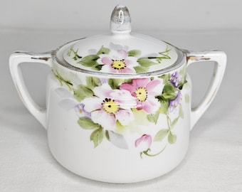 Antique Nippon Hand-painted Sugar Bowl