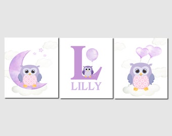 purple owl crib bedding