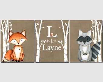 NOT CANVAS Fox Birth Print Fox Birth Announcement Fox Nursery Wall Art Navy Orange Gray Fox Nursery Decor Fox Baby Shower Gift 8X10 UNFRAMED PRINT