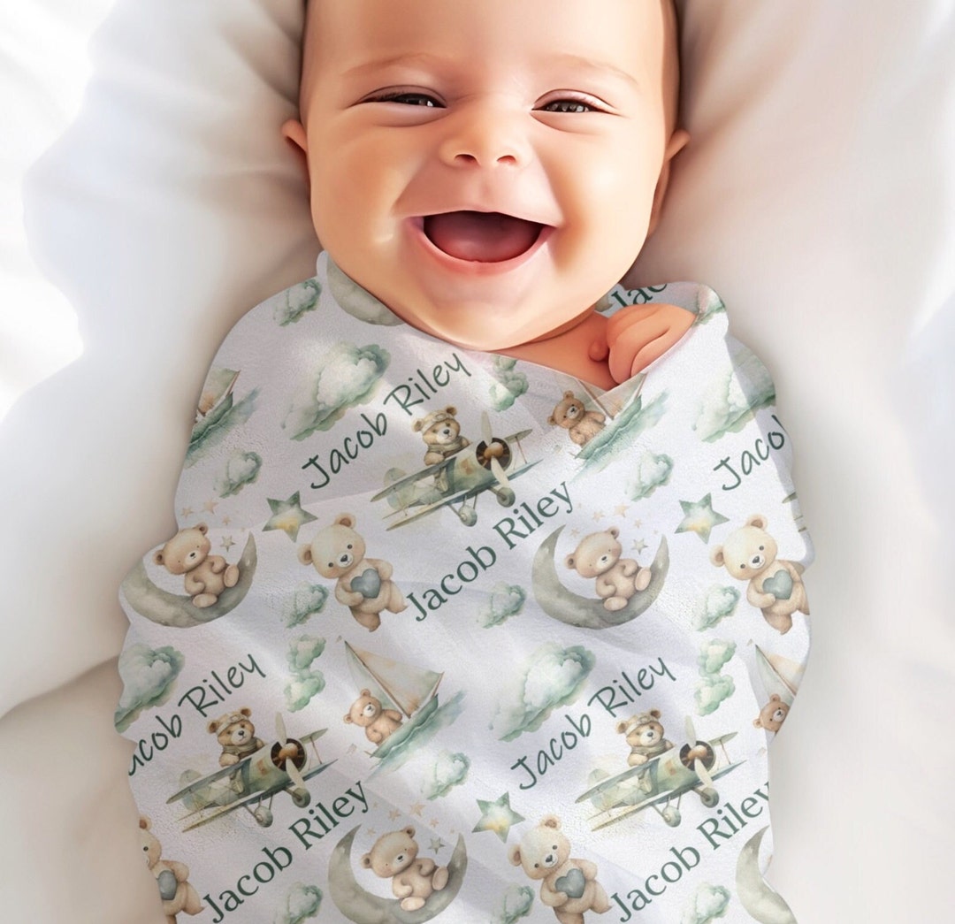 Bear Printed Blanket For baby In Skin Colour 40x37 Inches main image 0