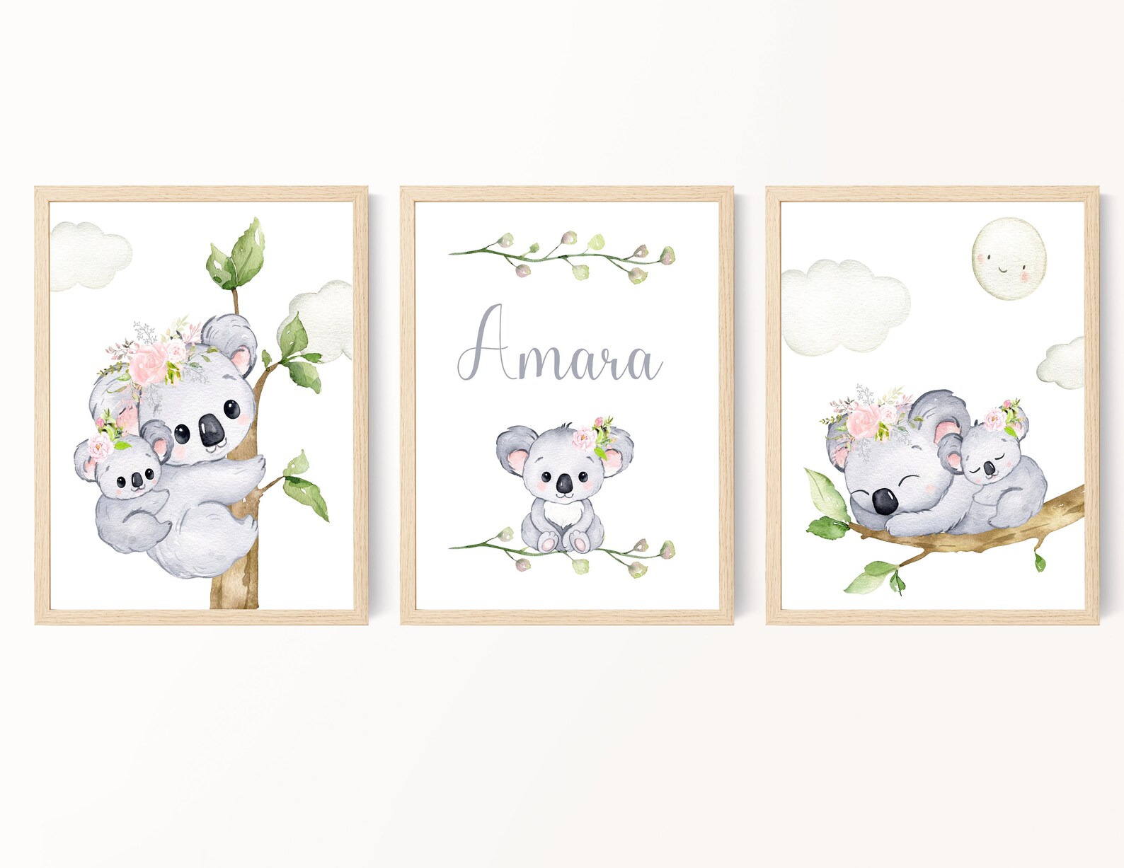 Koala Nursery Decor Girl Nursery Decor Koala Prints Koala Etsy