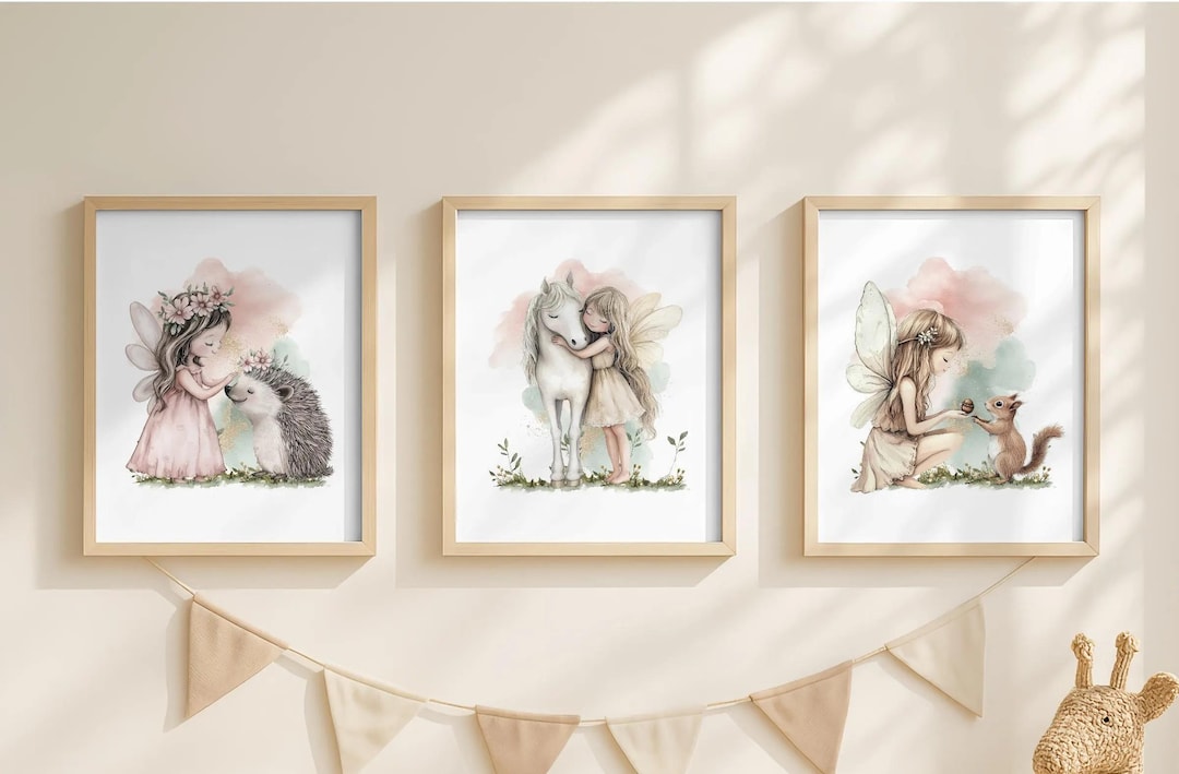 Nursery Art Fairies, Fairy Toddler Room, Enchanted Forest Prints ...
