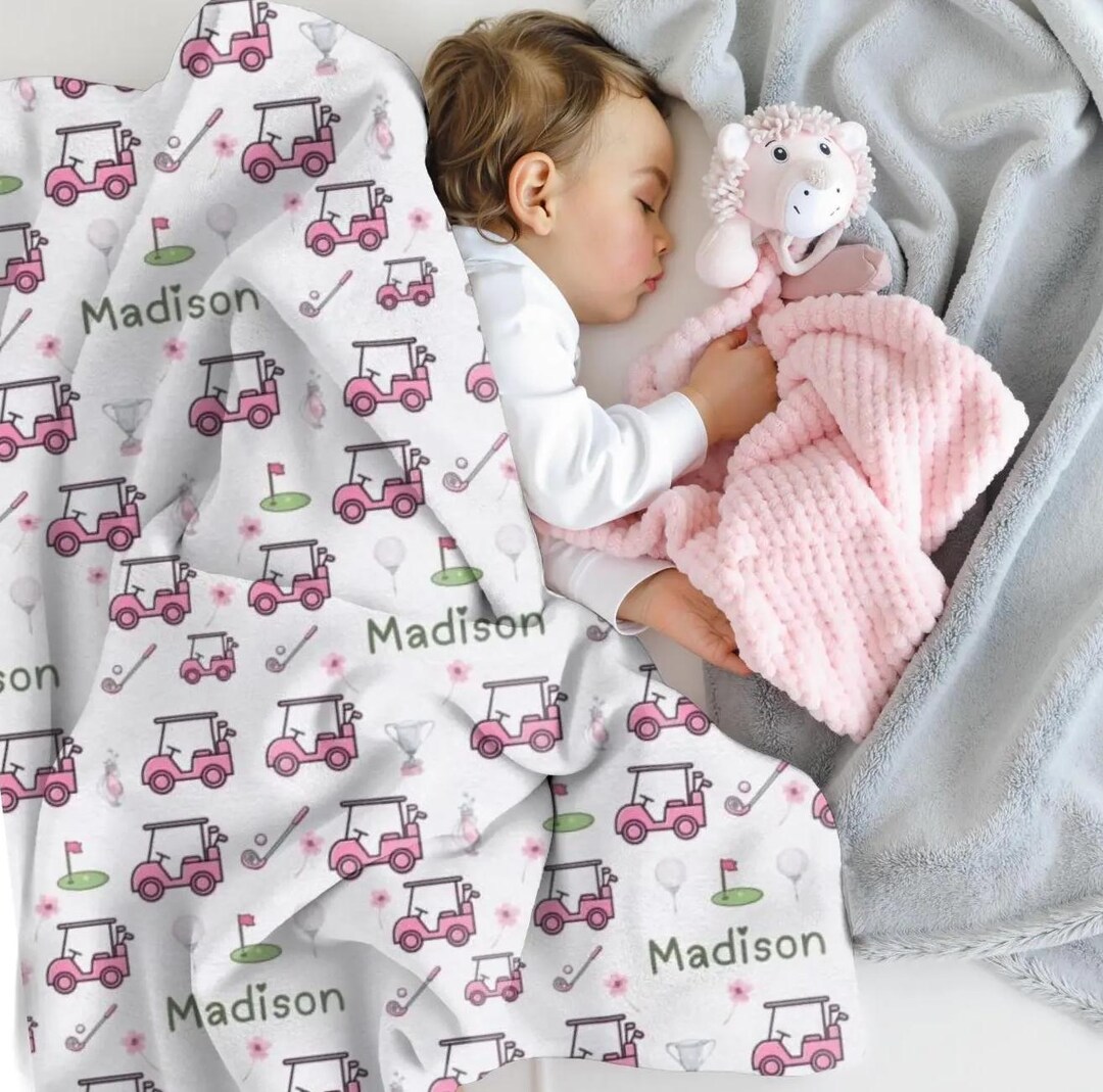 Golf A Round Sports Theme Baby Toddler Muslin Blanket