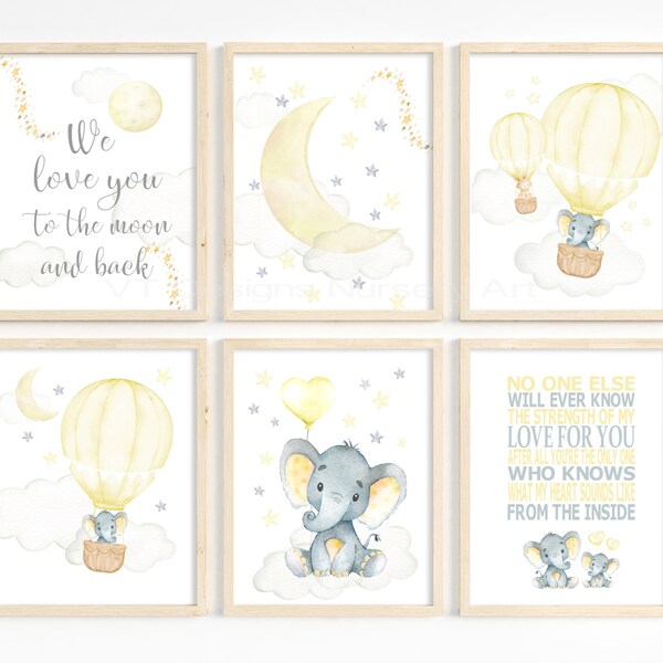 Grey and Yellow Nursery Decor Etsy