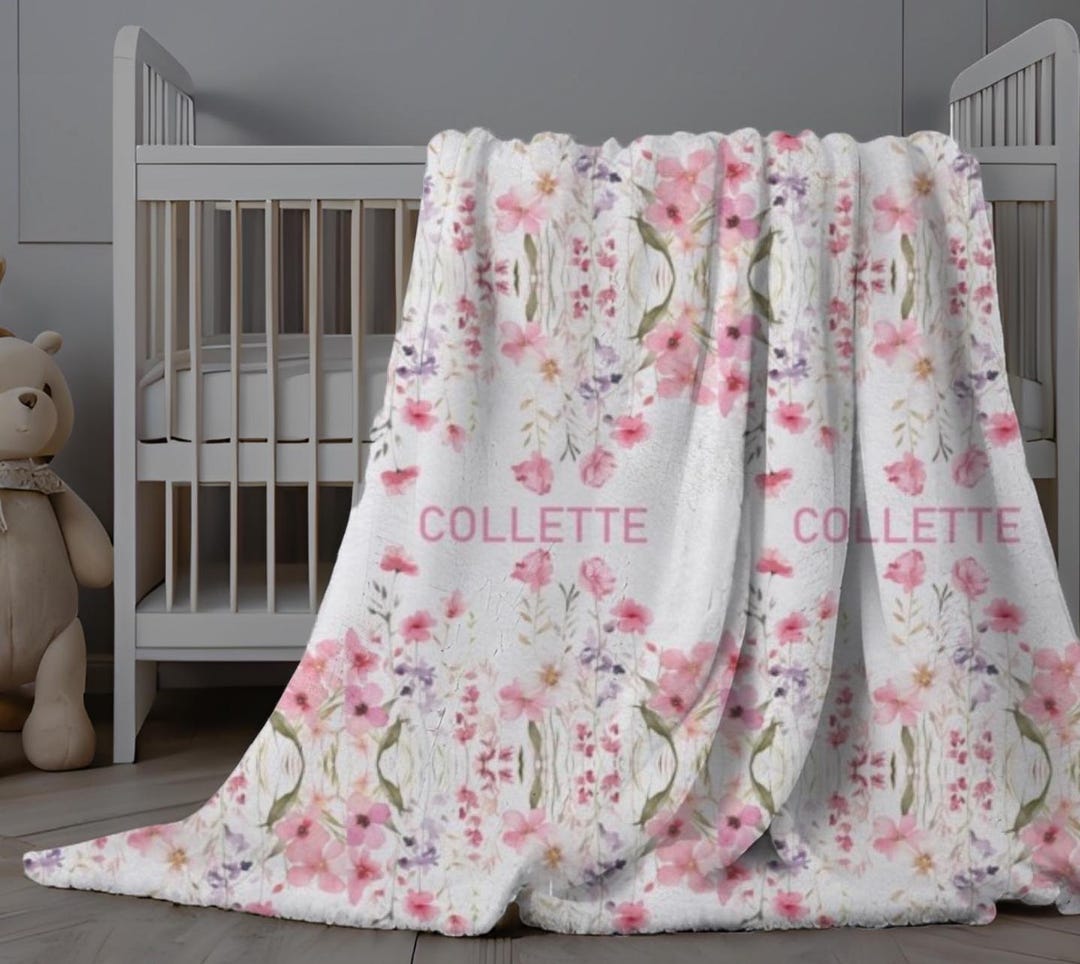 Baby Girls Floral Print Blanket