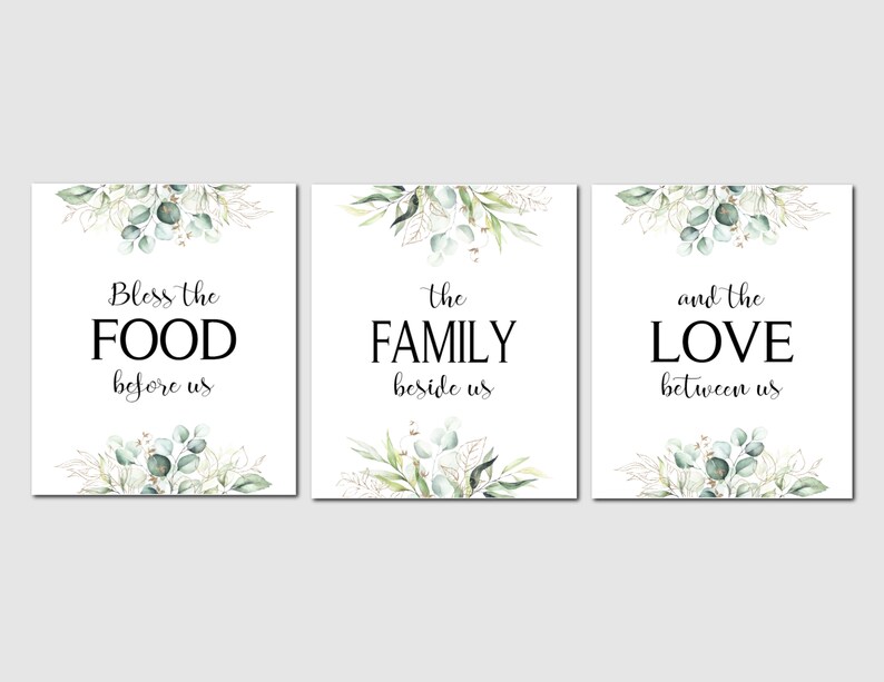 Bless the Food Before Us Prints Dining Room Art Printable - Etsy