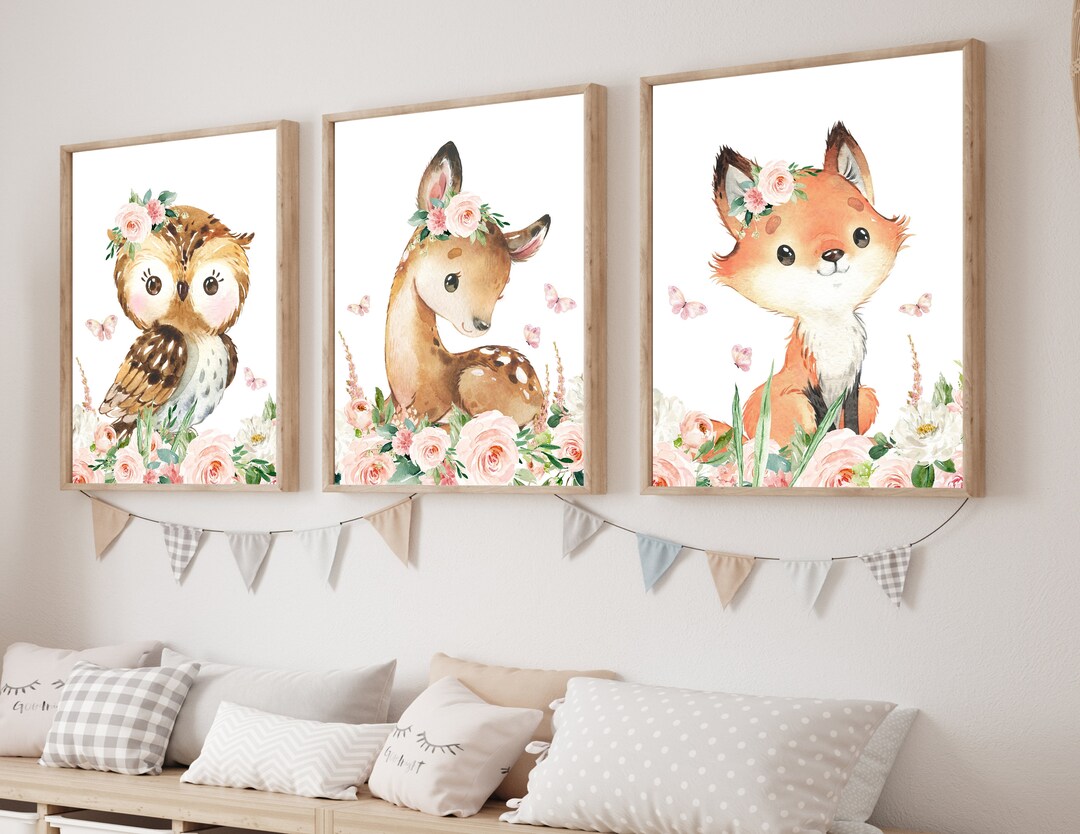Woodland Nursery Art - Forest Animal Prints - Woodland Animals ...