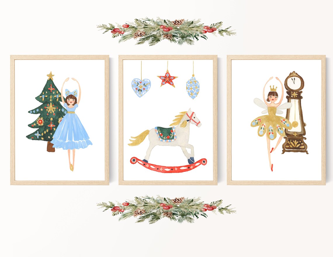 Nutcracker Ballet Prints DIY Christmas Decor Printable - Etsy