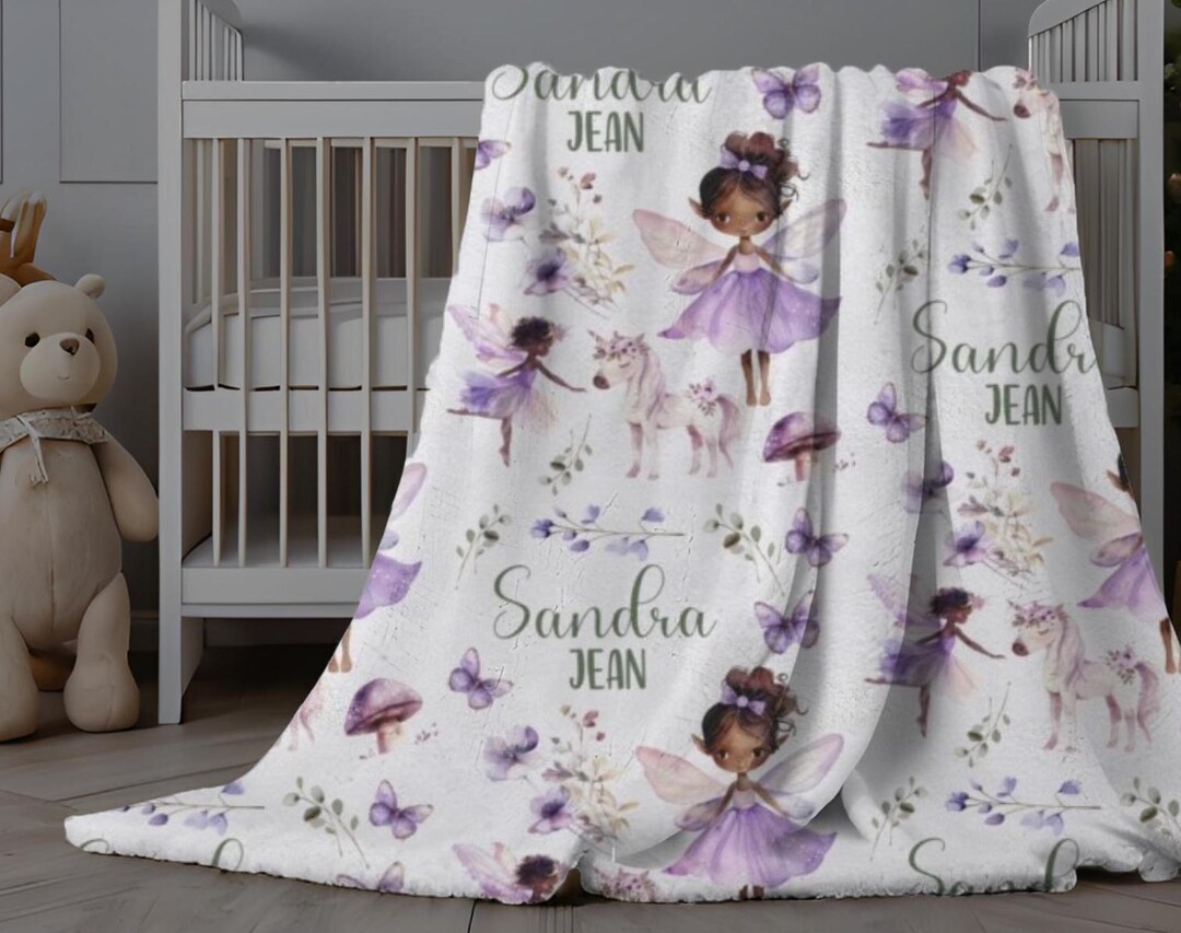 BABIES JACQUARD COT BLANKET FAIRY GANG