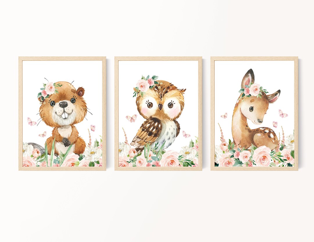 Girl Room Decor, Toddler Girl Room, Woodland Girl Nursery Decor ...