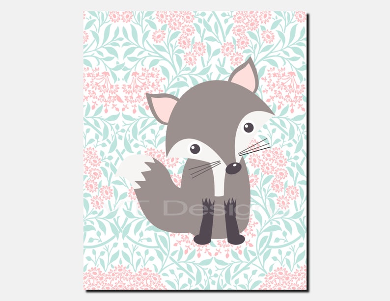 Fox Bathroom Fox Bathroom Decor Kids Bathroom Art Woodland Etsy