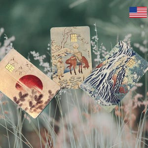 TRACKING + EXPEDITED Credit Card Decal/Skin | Vinyl Debit Card Sticker Cover, Famous Art Works by Katsushika Hokusai