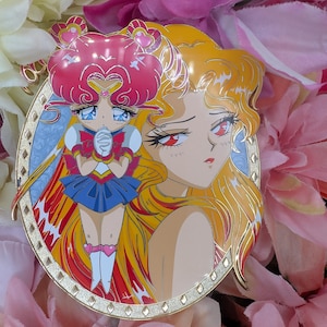 Sailor moon sailor chibi chibi and sailor galaxia sailor cosmos pin