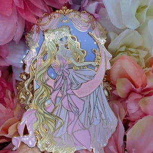 Soft elegant princess serenity Serena senshi Moonie pink moon