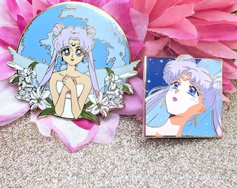 Sailor moon Queen Serenity moon mom galaxy world protector cry pins