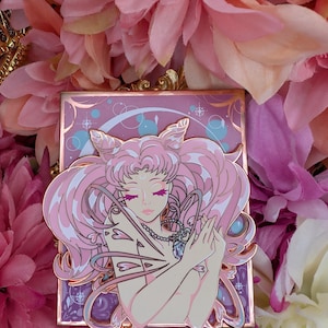 Épingle de transformation en cristal chibimoon à prisme lunaire