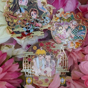 Astral Pins Demon Slayer pin - nezuko, tanjiro, zenitsu, shinobu *single pins each, unbundled*