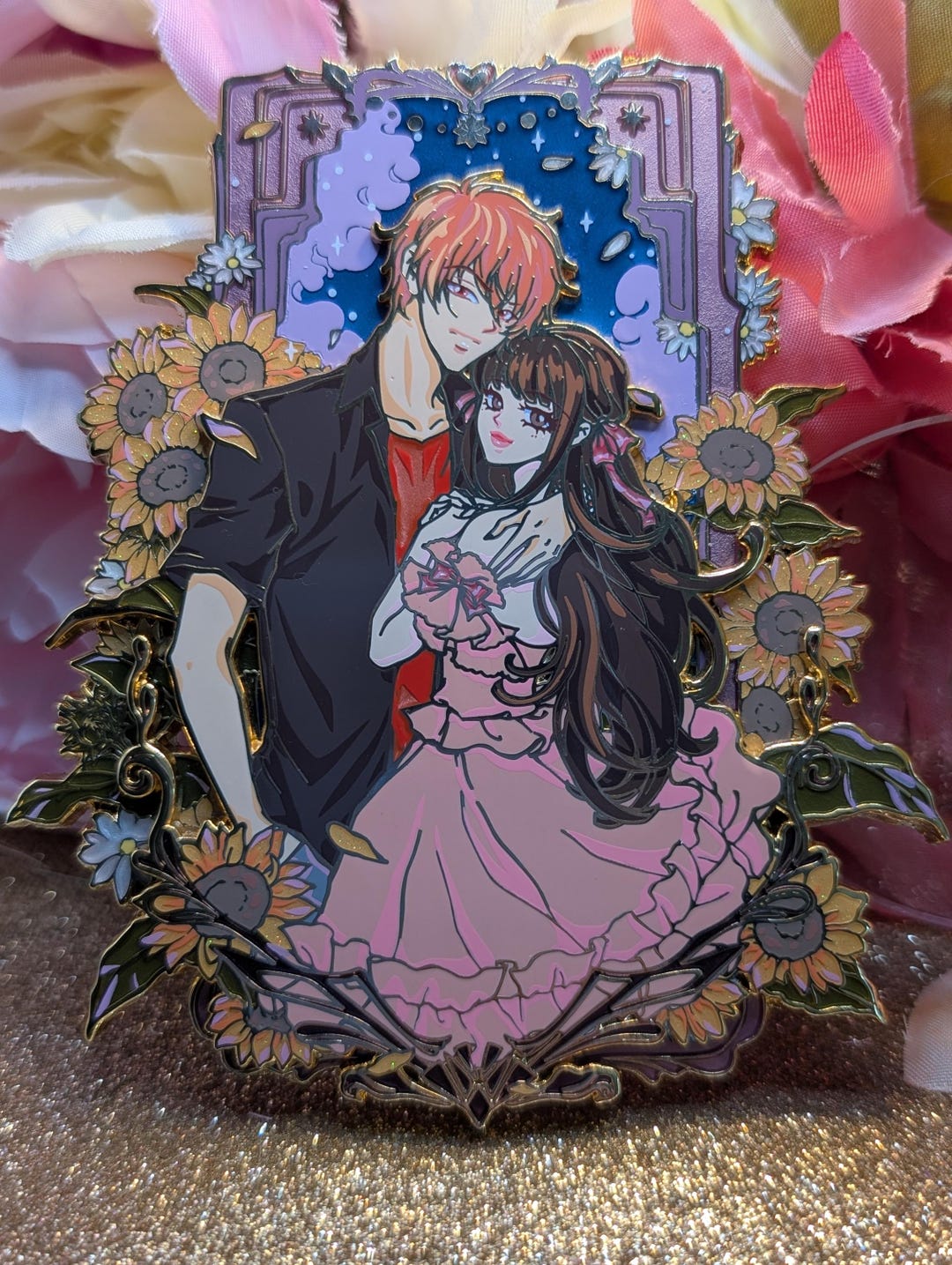 Fruits Basket Kyo and Tohru in Love Sunflower Pin - Etsy