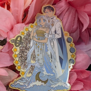 Usagi Serena Mamoru Darrien Sailor Moon Esmoquin Máscara Serenity Endymion Nube Vestido Anillo de Bodas Pin de Matrimonio