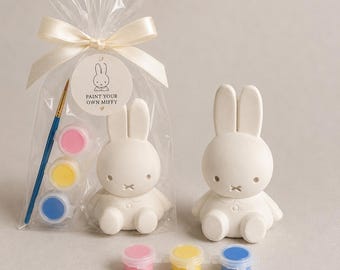 Paint Your Own Miffy Figurine Party Favor Kit – DIY Painting Activity with Paint & Brush