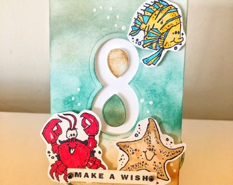 Sea animal | Under the Sea | Make A Wish | Birthday Greeting Card