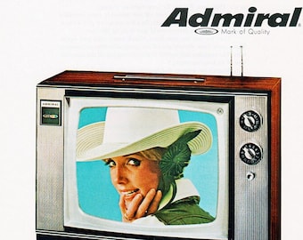 Publicité pour la télévision portable Admiral, 1968