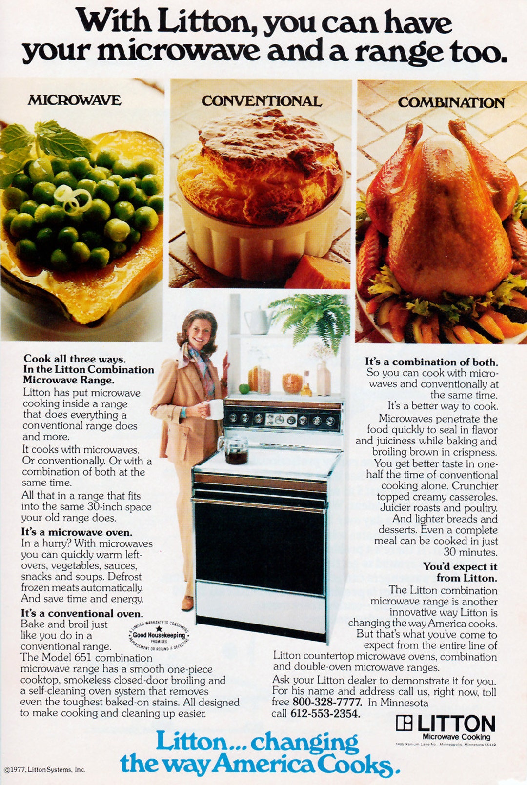 1977 Litton Microwave Oven Ad Etsy