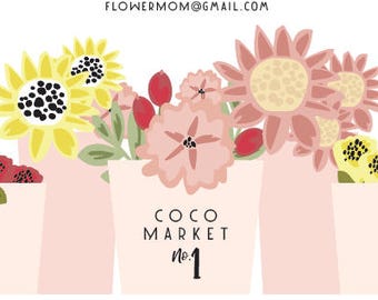 Flower Shop - Vertical Invitation