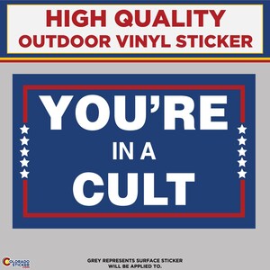 You&#39;re In a Cult, High Quality Vinyl Stickers