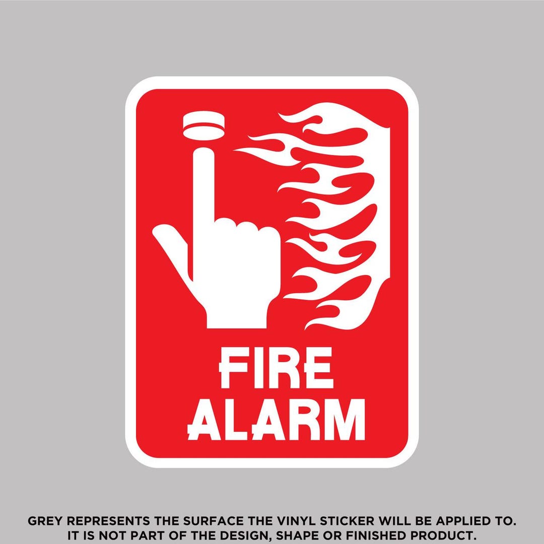 Fire Alarm Vinyl Sticker, High Quality, Waterproof - Etsy