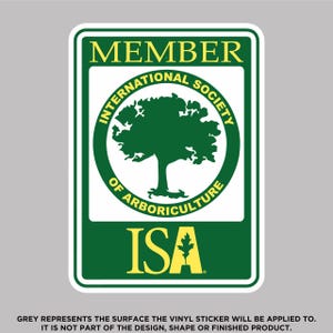 ISA International Society of Arboriculture, High Quality Vinyl Stickers