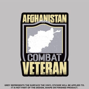 Afghanistan Combat Veteran, High Quality Vinyl Stickers