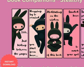 Ninja Bookmarks - Printable Page Savers (Digital Download)