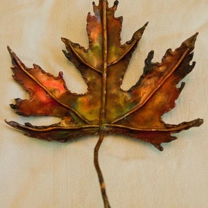 Copper Maple Leaf candle image 2