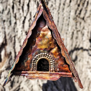 Copper A-Frame Bird House