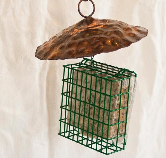 Copper Hanging Suet Feeder Etsy