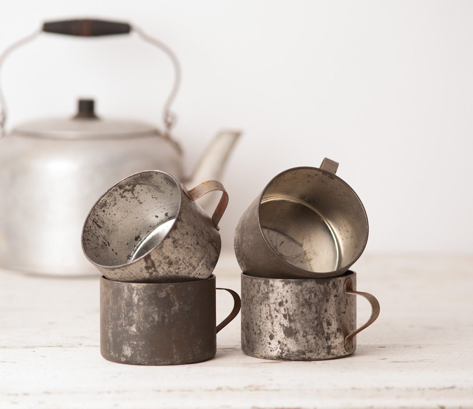 Vintage 1930s Tin Cup Depression Era Metal Camp Cup Mug Etsy