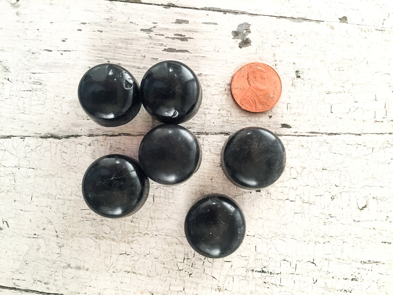 Minimalist NOS 1920s Buttons 78 inch 22mm Modernist Black Wooden Set of 12 Vintage Art Deco Buttons NOS
