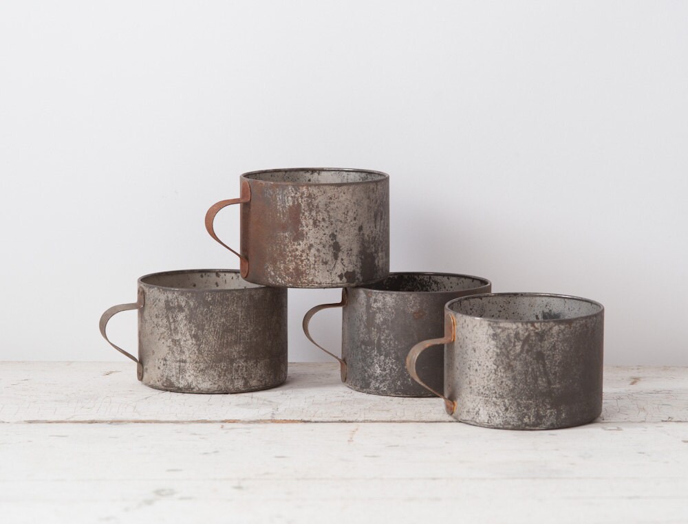 Vintage 1930s Tin Cup Depression Era Metal Camp Cup Mug Etsy