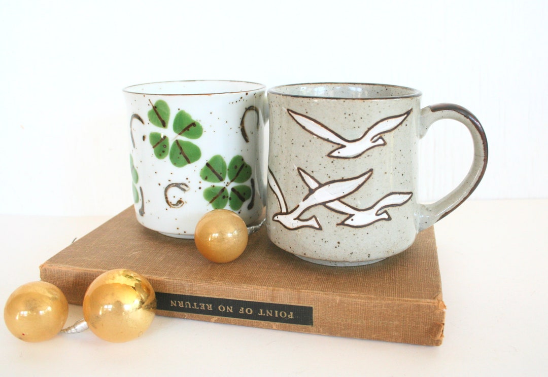 Two Mismatched Otagiri Coffee Mugs. Retro Vintage Mugs Etsy