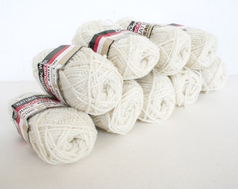 New Zealand pure wool yarn, nine skeins, 9 oz, Shepherd Wools Ltd., knitting yarn, crochet yarn, baby knits, child, winter knits, white yarn