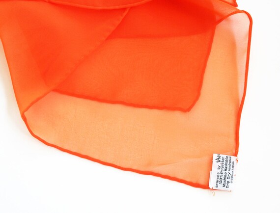 Vera Neumann orange sheer scarf. Sheer Vera scarf… - image 2