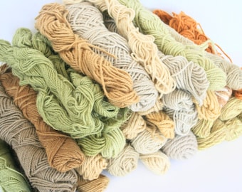 Vintage Tapestry Wool Yarn Lot, Earthy Colors, 2 lb 14 oz