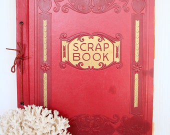 Vintage scrap book filled with mixed cards, 1950s  to 60s, 170 pcs
