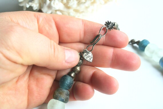 Bohemian glass and metal bead necklace. Beaded ne… - image 5